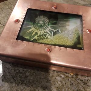 G.Gunning  copper reliquary box